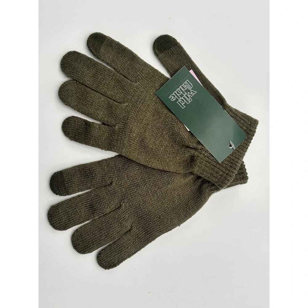 Wild Fable Olive Green Beanie And Gloves Set NWT One Size